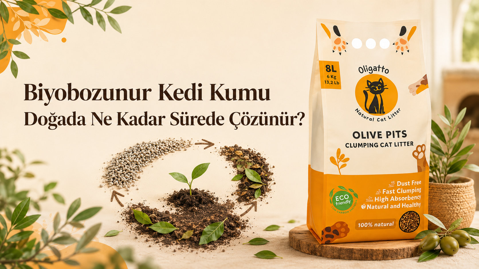 Biyobozunur Kedi Kumu Doğada Ne Kadar Sürede Çözünür? Biyobozunur kedi kumu doğada ne kadar sürede çözünür – ayrışma süreçleri