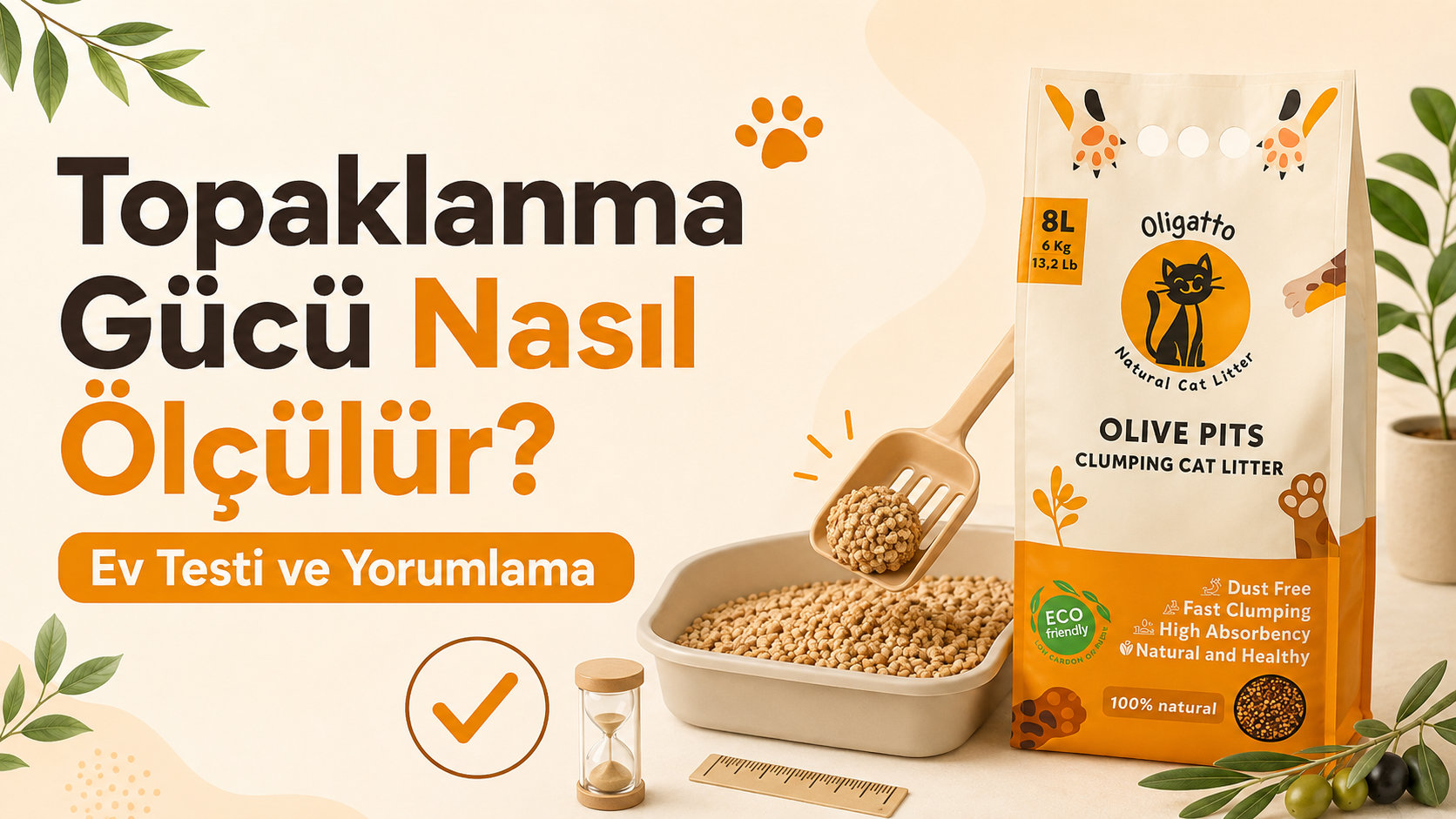 Topaklanma Gücü Nasıl Ölçülür? Ev Testi En iyi topaklanan kedi kumu nasıl anlaşılır – evde topaklanma testi