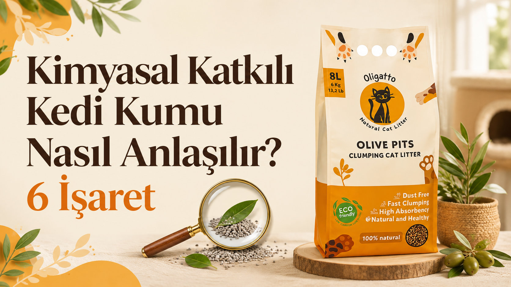 Kimyasalsız kedi kumu nasıl anlaşılır – etiket, koku ve doku kontrolü